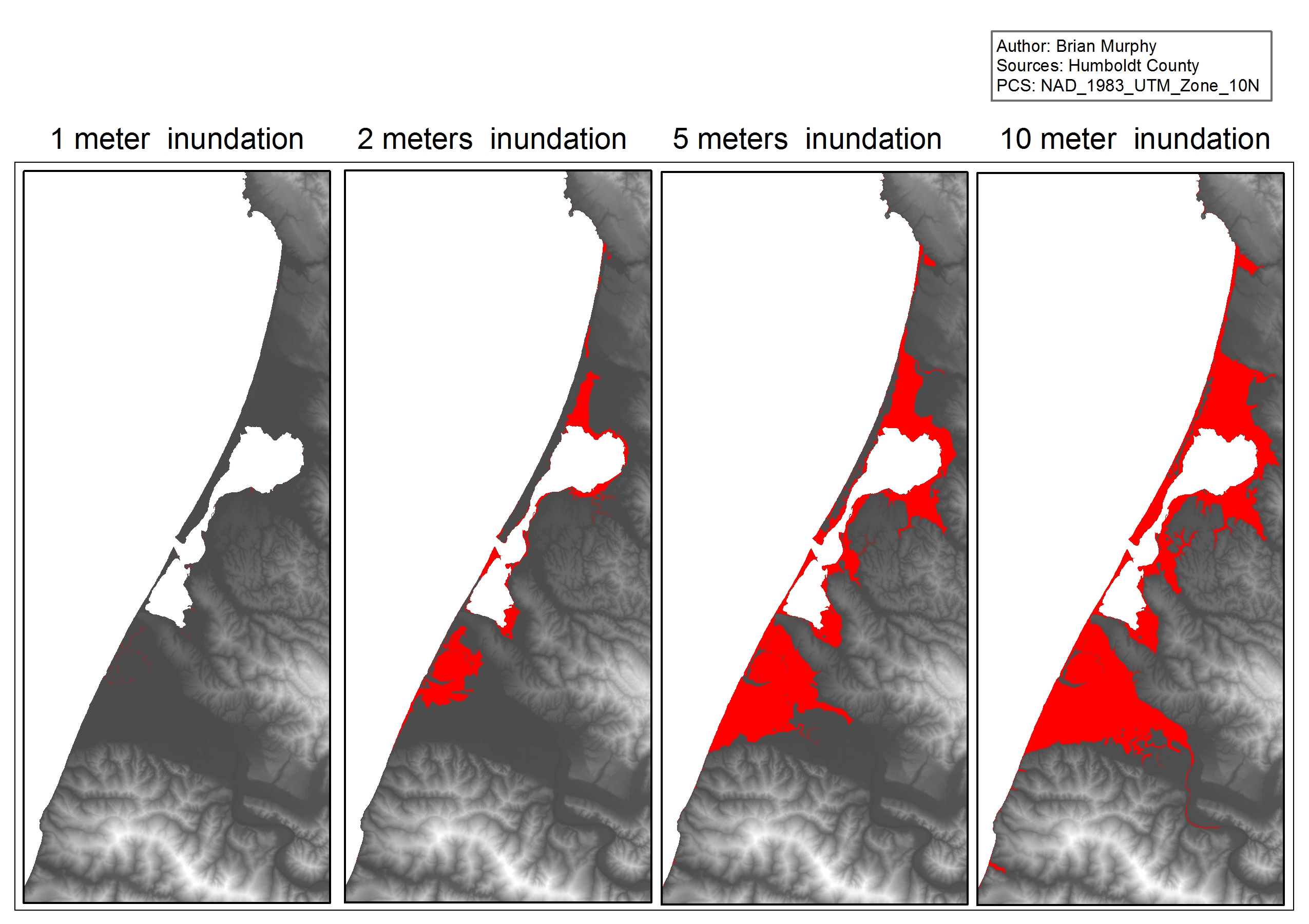 Sealevel rise in Humboldt County